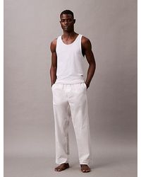 Calvin Klein - Pantalón de pijama de popelín de algodón - Lyst