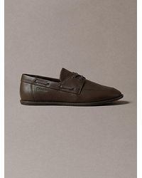 Calvin Klein - Leather Boat Shoes - Lyst