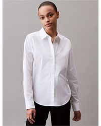 Calvin Klein - Pure Poplin Stretch Shirt - Lyst