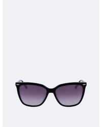 Calvin Klein Modified Rectangle Acetate Sunglasses - Multicolor