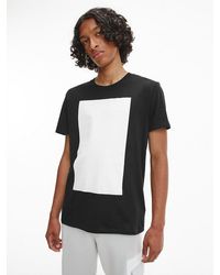 Calvin Klein T-Shirt mit Block-Logo - Schwarz