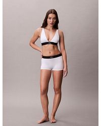 Calvin Klein - Boy Shorts Icon Microfibre Stretch Graphic - Lyst