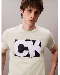 Calvin Klein - Calvin Klein Monogram Logo Box Graphic Classic T-Shirt - Lyst