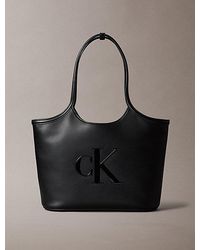 Calvin Klein - Embossed Monogram Tote Bag - Lyst