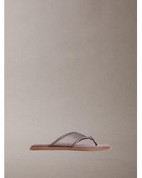 Calvin Klein - Carla Mesh Square Toe Thong Sandals - Lyst
