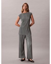 Calvin Klein - Plisse Pull On Lounge Trousers - Lyst