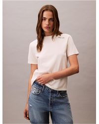 Calvin Klein - Calvin Klein Embroidered Script Logo Classic T-Shirt - Lyst