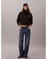 Calvin Klein - Logo Cotton Jersey Lounge Sweatshirt - Lyst