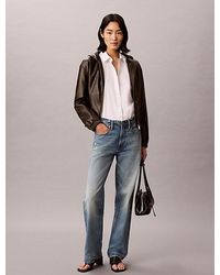 Calvin Klein - Jeans Faux Leather Hooded Jacket - Lyst