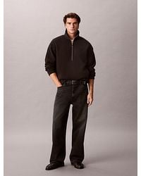 Calvin Klein - Quarter Zip Fleece Jumper - Lyst
