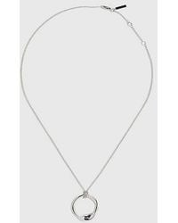Calvin Klein - Twisted Circle Pendant Necklace - Lyst