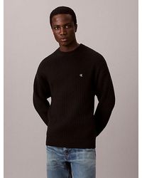 Calvin Klein - Jeans Cotton Ribbed Jumper - Lyst