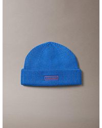 Calvin Klein - Wool Cashmere Blend Fisherman Beanie - Lyst
