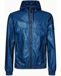 Calvin Klein Chaqueta de malla reforzada con capucha - Azul