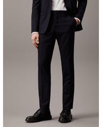 Calvin Klein - Slim Wool Stretch Suit Trousers - Lyst