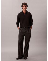 Calvin Klein - Merino Trui Met Kwart Rits - Lyst