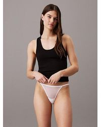 Calvin Klein - Doorzichtige Mesh Bikinislips - Lyst