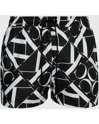 Calvin Klein - Short Drawstring Swim Shorts - Ck Monogram - Lyst