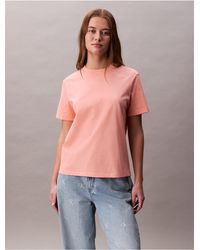 Calvin Klein - Calvin Klein Embroidered Script Logo Classic T-Shirt - Lyst
