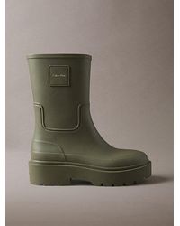 Calvin Klein - Heeled Flexible Lug Sole Rain Boots - Lyst