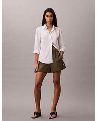 Calvin Klein - Jeans Relaxed Cotton Poplin Shorts - Lyst