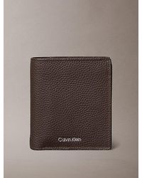 Calvin Klein - Leather Rfid Foil Logo Trifold Wallet - Lyst