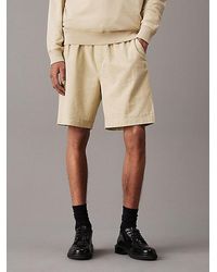 Calvin Klein - Shorts de algodón texturizado - Lyst