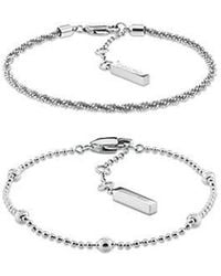 Calvin Klein - Jeans 2 -Piece Layered Bracelet Set - Lyst