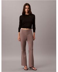 Calvin Klein - Ponte Flared Pants - Lyst