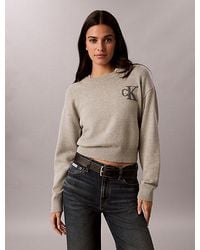 Calvin Klein - Jeans Cotton Knit Monogram Jumper - Lyst