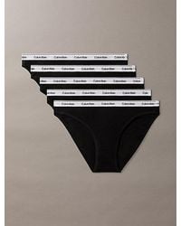 Calvin Klein - 5 Pack Low Rise Bikini Briefs Icon Logo - Lyst