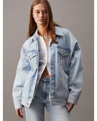 Calvin Klein - Veste oversize en jean - Lyst