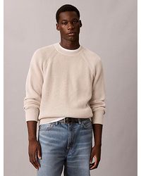 Calvin Klein - Jeans Two Tone Ribbed Cotton Jumper - Lyst