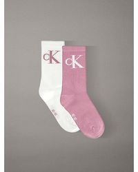 Calvin Klein - Jeans 2 Pack Soft Cotton Stretch Crew Socks - Lyst