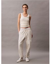 Calvin Klein - Calvin Klein Archive Logo Fleece Cargo Joggers - Lyst