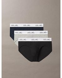 Calvin Klein - 3 Pack Hip Briefs Icon Cotton Stretch - Lyst