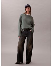 Calvin Klein - Cotton Relaxed Crewneck Jumper - Lyst