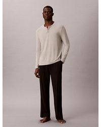 Calvin Klein - Henley Pyjama Top Ultra Soft Modal - Lyst