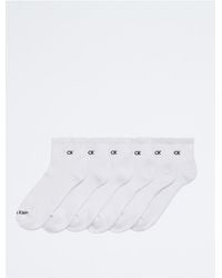 Calvin Klein - Basic Cushion Quarter 6-Pack Socks - Lyst