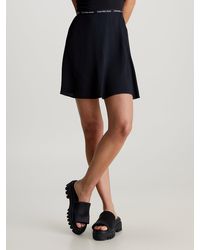 Calvin Klein - Logo Tape Mini Skirt - Lyst