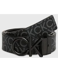 Calvin Klein - Recycled Reversible Logo Belt - - Black - Men - 80 cm - Lyst