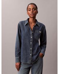 Calvin Klein - Camicia A Tunica Button-Down - Lyst