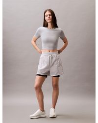 Calvin Klein - Cropped Performance Gym T-Shirt - Lyst