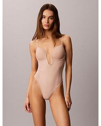 Calvin Klein - Shapewear Plunge Bodysuit Perfectly Fit - Lyst