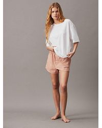 Calvin Klein - Conjunto de shorts de pijama - Pure Cotton - Lyst