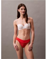 Calvin Klein - Icon Logo Lace Thong - Lyst