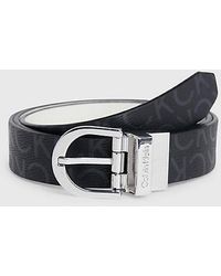 Calvin Klein - Cinturón reversible con logo - Lyst