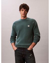 Calvin Klein - Jeans Cotton Waffle Knit Jumper - Lyst