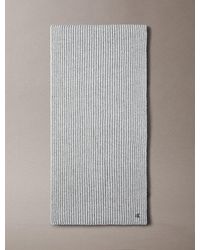 Calvin Klein - Wool Blend Signature Logo Scarf - Lyst