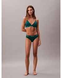 Calvin Klein - Lightly Lined Triangle Bralette - Lyst